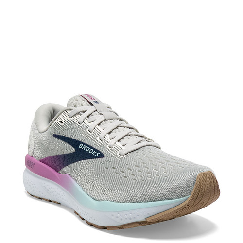 Brooks GHOST 16 Road Running Shoes White Grey Estate Blue