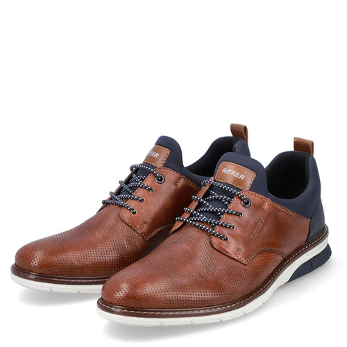 Rieker 14450 Men's DUSTIN Oxford Nuss Lake Navy Amaretto