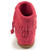 Minnetonka 2295 Kids' DOUBLE FRINGE SIDE-ZIP Hot Pink Boots Back View
