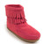 Minnetonka 2295 Kids' DOUBLE FRINGE SIDE-ZIP Hot Pink Boots 