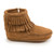 Minnetonka 2297T Kids' Double Fringe Side Zip Boot Taupe Right View