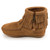 Minnetonka 2297T Kids' Double Fringe Side Zip Boot Taupe Left View