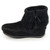 Minnetonka 2299 Kid's Double Fringe Side Zip Boot Black Left View
