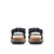 Clarks ARWELL GLIDE Black Combination Sandals Heel View