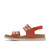 Clarks ARWELL GLIDE Orange Combination Sandals Left View