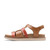 Clarks ARWELL SUN Tan Combination Leather Sandals Left View