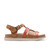 Clarks ARWELL SUN Tan Combination Leather Sandals Right View