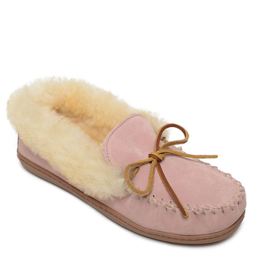 Minnetonka 3375 ALPINE SHEEPSKIN Pink Moc Slippers