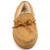 Minnetonka 3501 Women's PILE LINED HARDSOLE Tan Slippers Front View