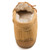 Minnetonka 3501 Women's PILE LINED HARDSOLE Tan Slippers Back View