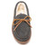 Minnetonka 3507 Women's PILE LINED HARDSOLE Charcoal Slippers Front View