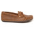 Minnetonka 793A Men's TIE TREAD Unlined Moccasins Brown Ruff Side View
