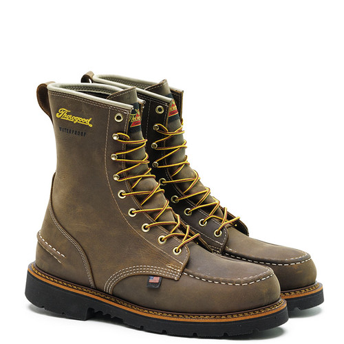 Thorogood 814-3890 USA 1957 SERIES 8" Soft Crazy Horse Moc Toe Non-Insulated MAXWear90 Wedge Boots