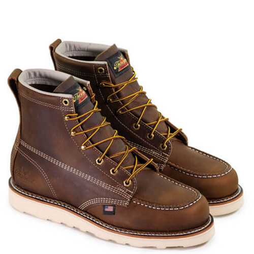 Thorogood 814-4203 USA AMERICAN HERITAGE 6" Soft Moc Toe Non-Insulated Unlined MAXWear Wedge Boots