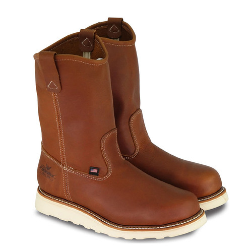 Thorogood 814-4208 USA AMERICAN HERITAGE 11" TOBACCO Soft Toe Pull-On Wellingtons