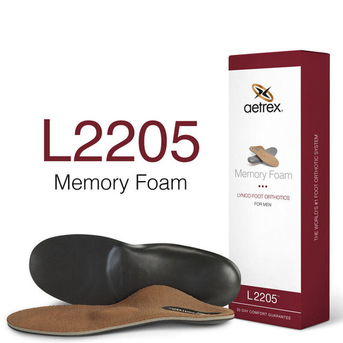 Aetrex L2205M Men's MEMORY FOAM METATARSAL Orthotics Box