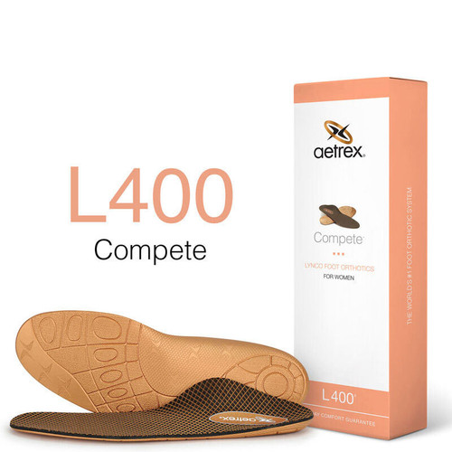Aetrex L400W Women's COMPETE NEUTRAL Orthotics - Insoles for Active Lifestyles Box
