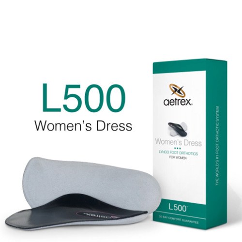 Aetrex L500W Women's DRESS Orthotics - Insoles for Dress Shoes Box