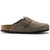 Birkenstock 560771 Women's BOSTON SOFT FOOTBED Clogs Taupe Suede Right View