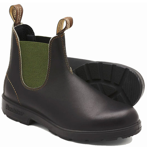 Blundstone 519 MEN'S ORIGINALS Chelsea Boots Stout Brown Olive Outsole