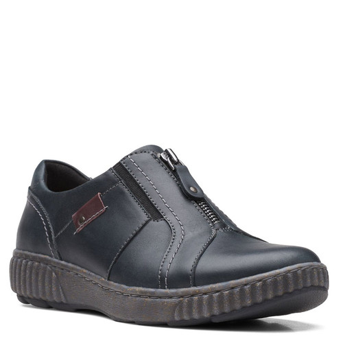 Clarks 26167485 MAGNOLIA ZIP Black Leather Shoes
