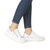 Remonte D1C08 JULIKA White Low-Top Leather Casual Sneakers Worn on Model View