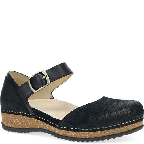 Dansko MAE Black Burnished Suede Mary Janes 
