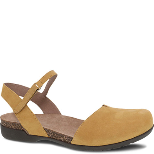 Dansko ROWAN Mustard Nubuck Mary Jane Sandals