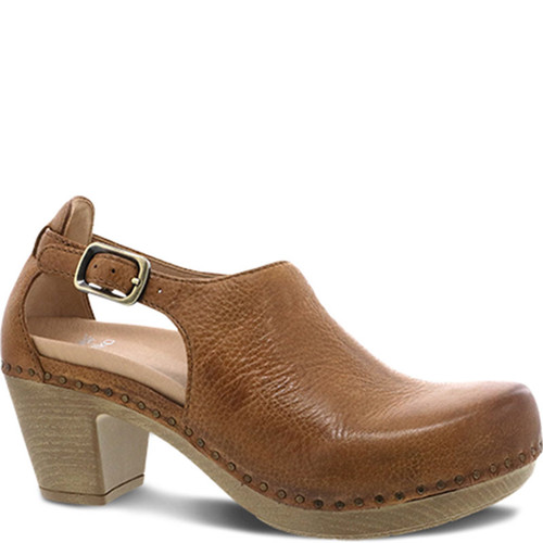Dansko SASSY Tan Milled Nubuck Heels