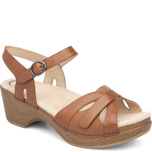 Dansko SEASON Camel Full Grain Sandals