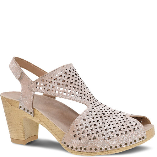  Dansko TEAGAN White Vintage Leather Sandals