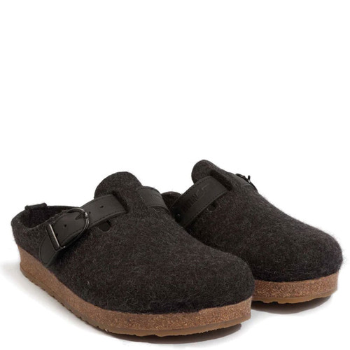 Haflinger 712001 GZB Charcoal Clogs Pair View