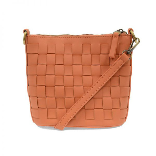 Joy Susan MACI WOVEN CROSSBODY Bag Coral