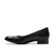 Clarks KRYSTINE MAY Black Leather Pumps Left View