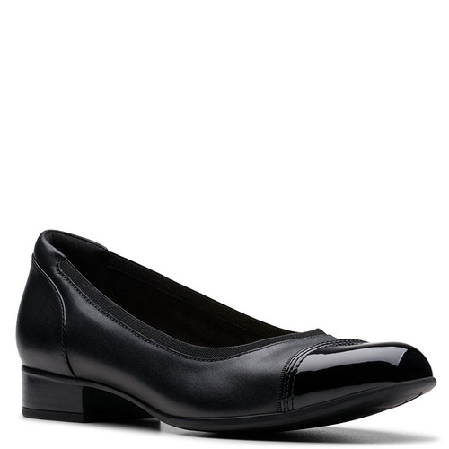 Clarks KRYSTINE MAY Black Leather Pumps