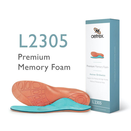 Aetrex L2305M Men's PREMIUM MEMORY FOAM Orthotics with Metatarsal Support