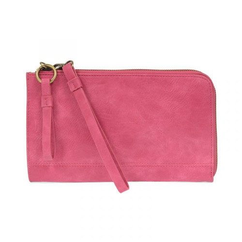 Joy Susan KARINA CONVERTIBLE Wristlet & Wallet Vivid Pink  L8082-24 Back View