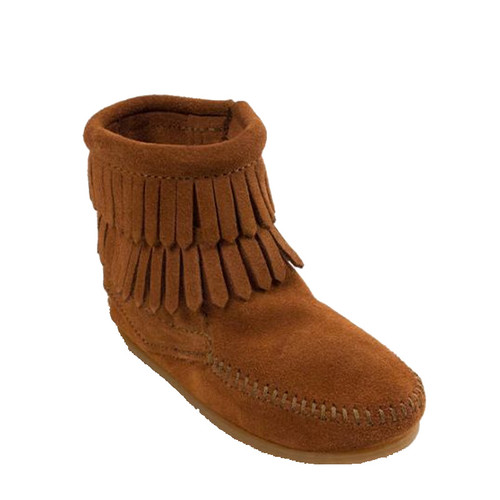 Minnetonka 2992 Kids' DOUBLE FRINGE SIDE-ZIP Boots