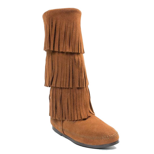 Minnetonka 1632 3 LAYER FRINGE Brown Boots