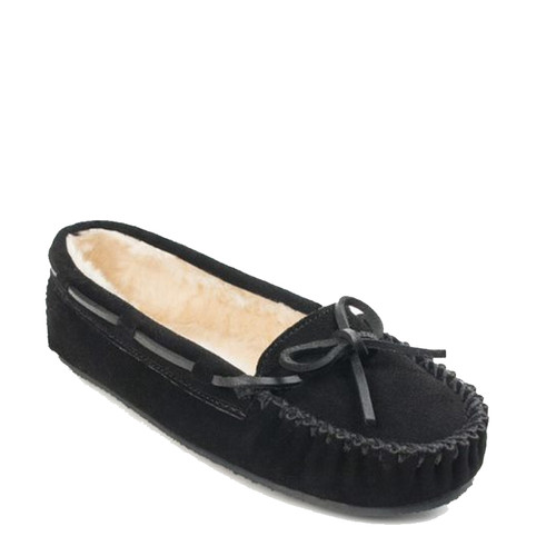 Minnetonka 4010 CALLY Black Moccasin Slippers