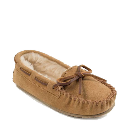 Minnetonka 4811 KIDS' CASSIE Tan Moccasin Slippers
