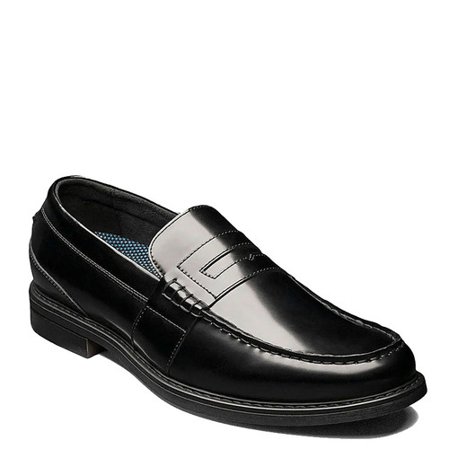 Nunn Bush 85538-009 LINCOLN Moc Toe Black Multi Penny Loafers