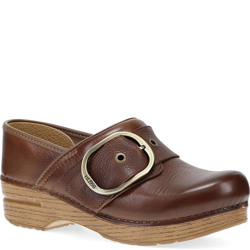 Dansko PEARSON Brown Waxy Milled Leather Clogs