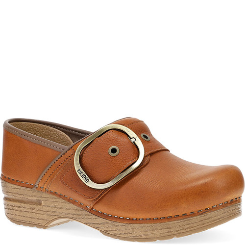 Dansko PEARSON Tan Tumbled Clogs 