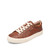 Taos PLIM SOUL LUX Leather Sneakers Cognac Front View