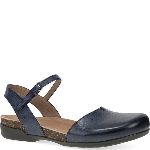 Dansko ROWAN Navy Waxy Burnished Mary Janes