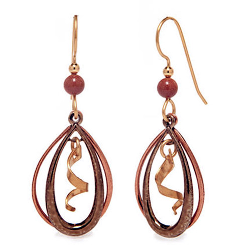 Silver Forest Open Teardrop Swirl Earrings