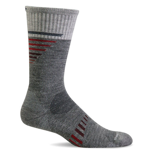 Sockwell CT36M800 Men's ASCEND II CREW  Moderate Graduated Compression Socks - Grey