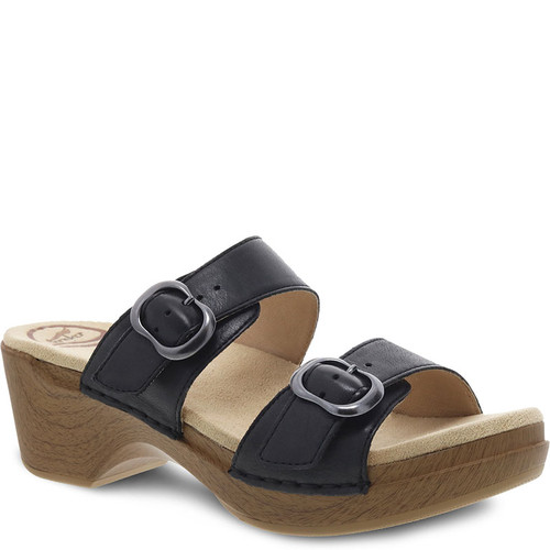 Dansko SOPHIE Black Leather Sandals