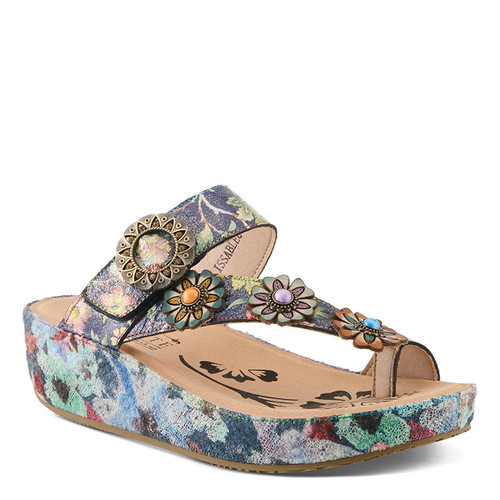 Spring Step Shoes L'ARTISTE BLISSBLOOM Sandals Navy Multi